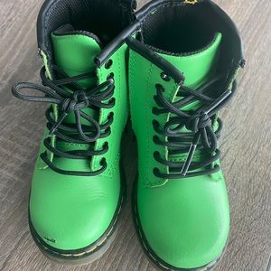 Bright Green Dr. Martens Toddler Size 8